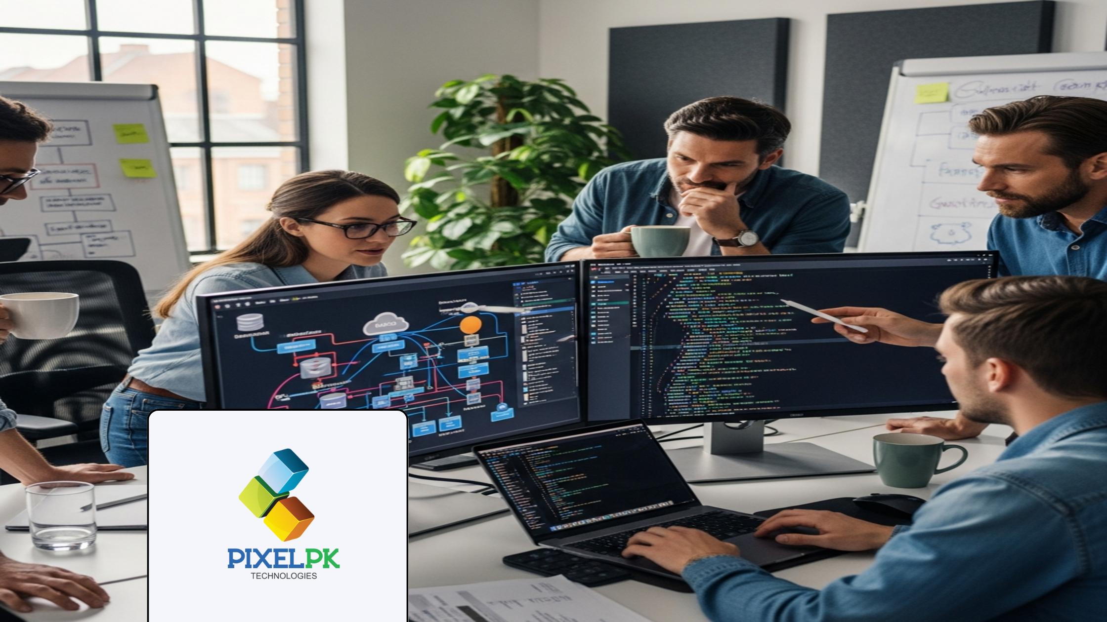 Professional team planning cloud-native microservices migration strategy in a modern tech environment.
