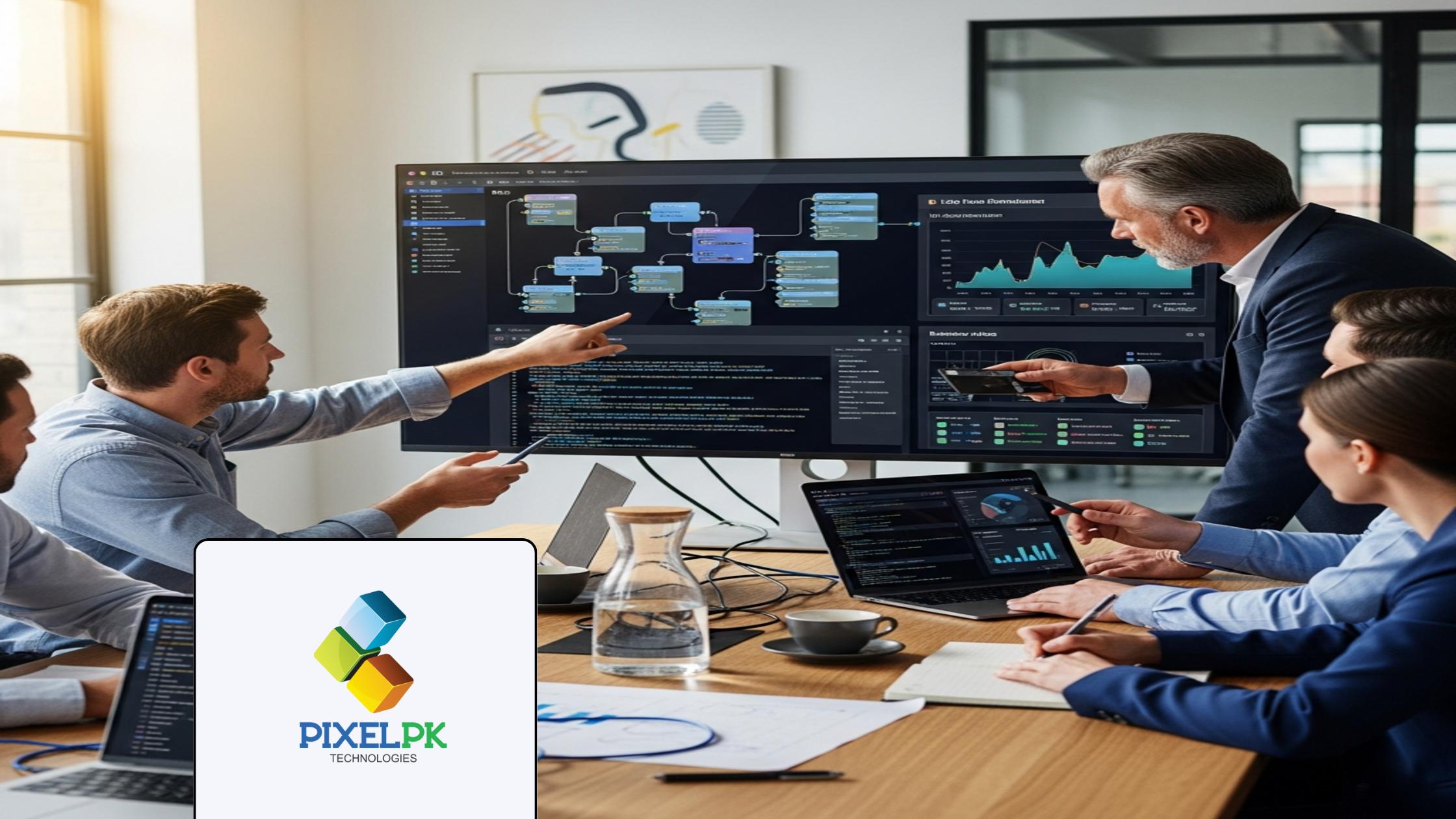 Professional team monitoring MLOps model deployment and performance for business leaders.