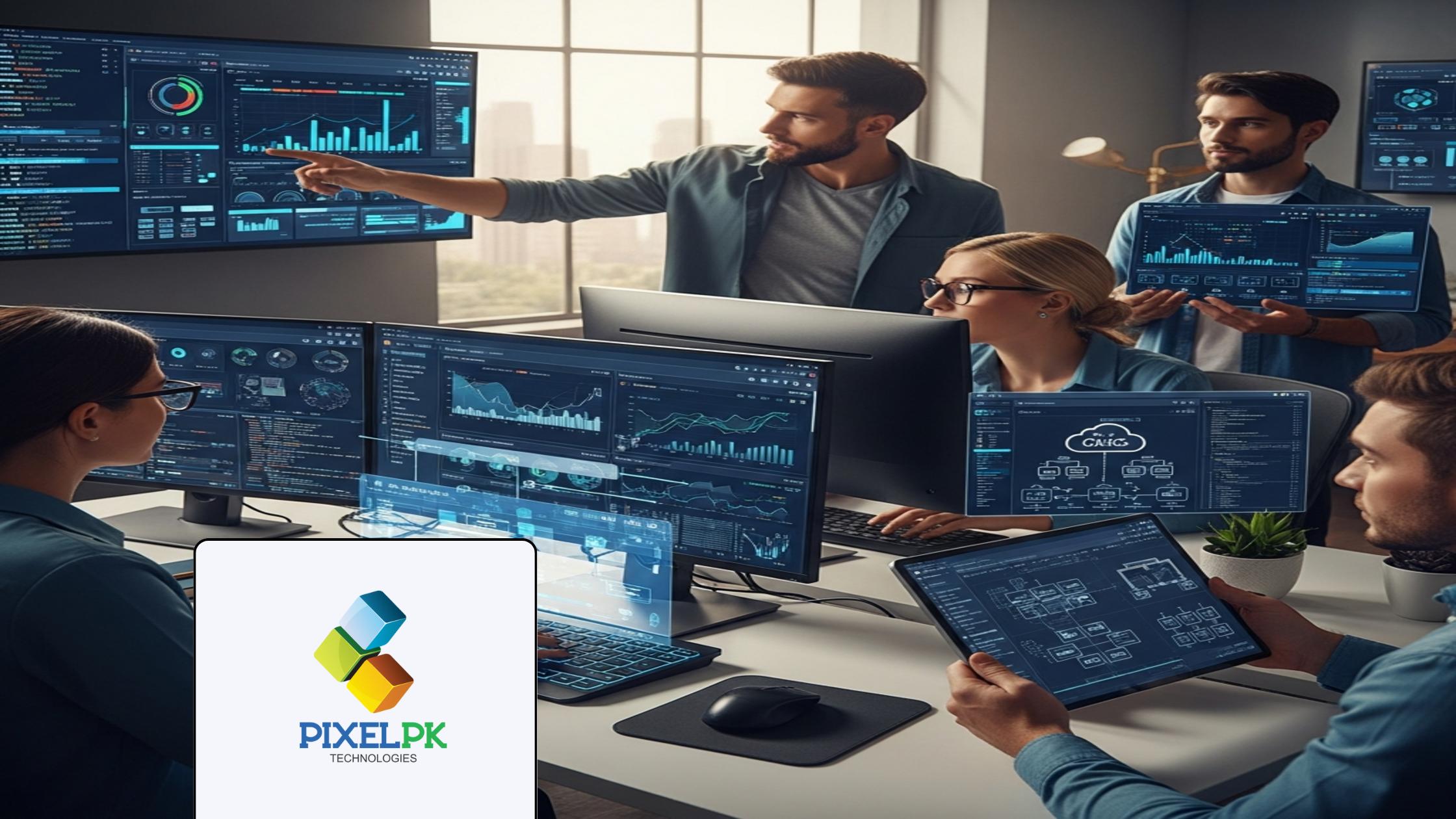 Cloud engineers discussing AI Cloud Modernization strategies in a modern tech office environment.