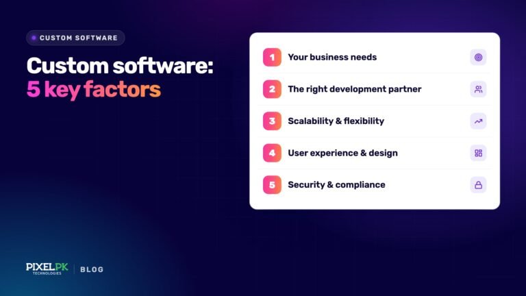 5 Key Factors to Consider When Developing Custom Software for Your Business