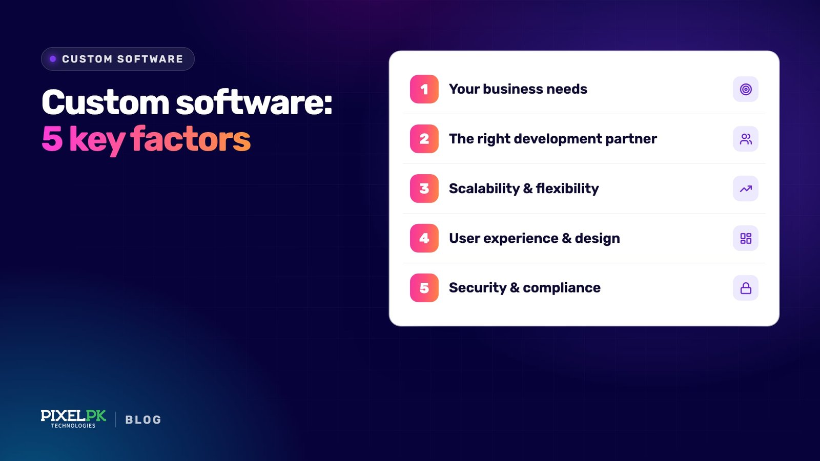 5 Key Factors to Consider When Developing Custom Software for Your Business