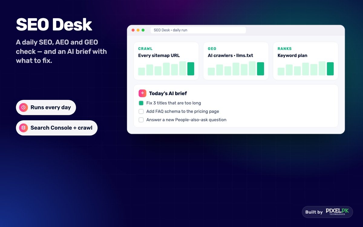 SEO Desk — illustration