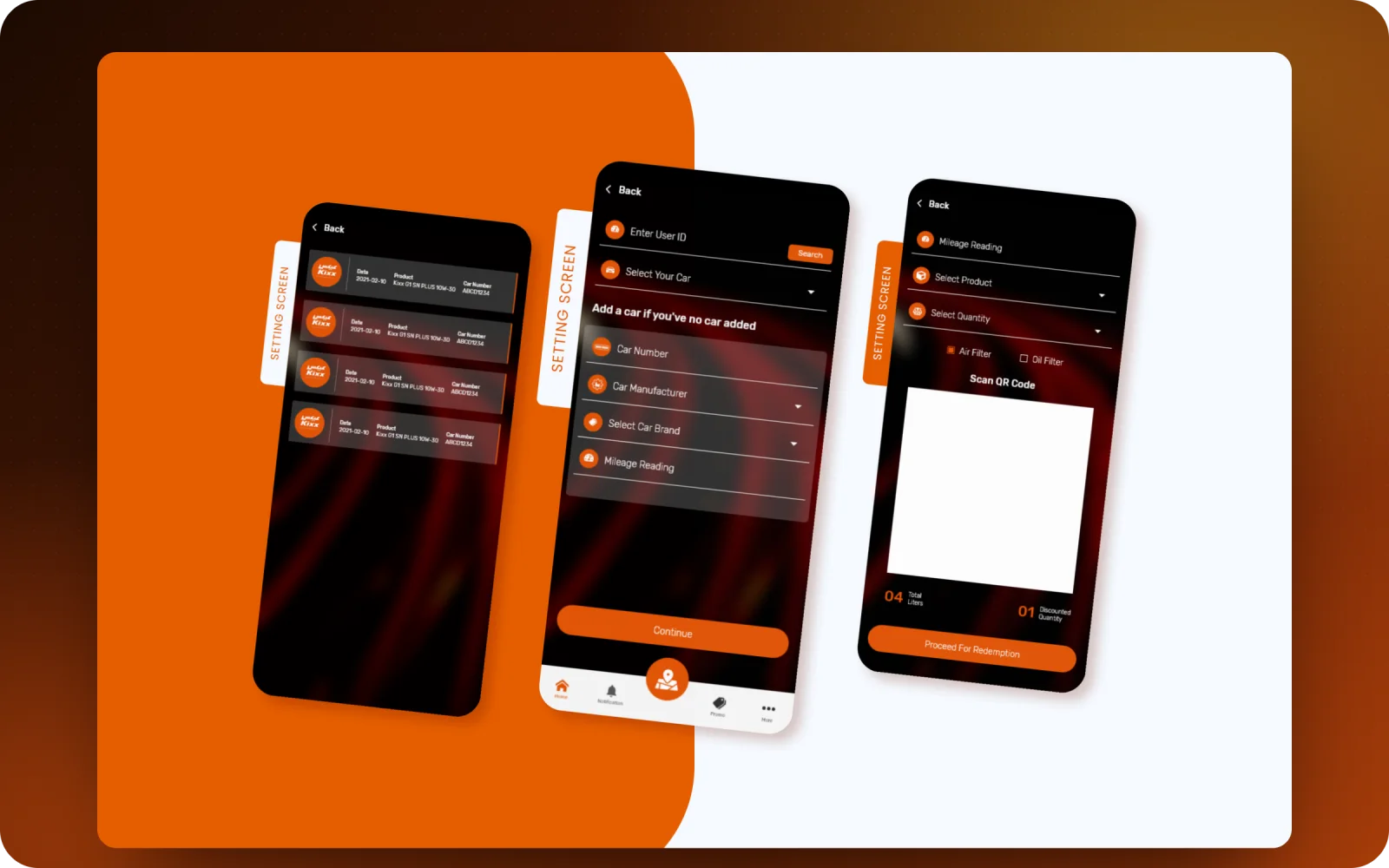 Salesman mode — claims, add a car and scan to redeem