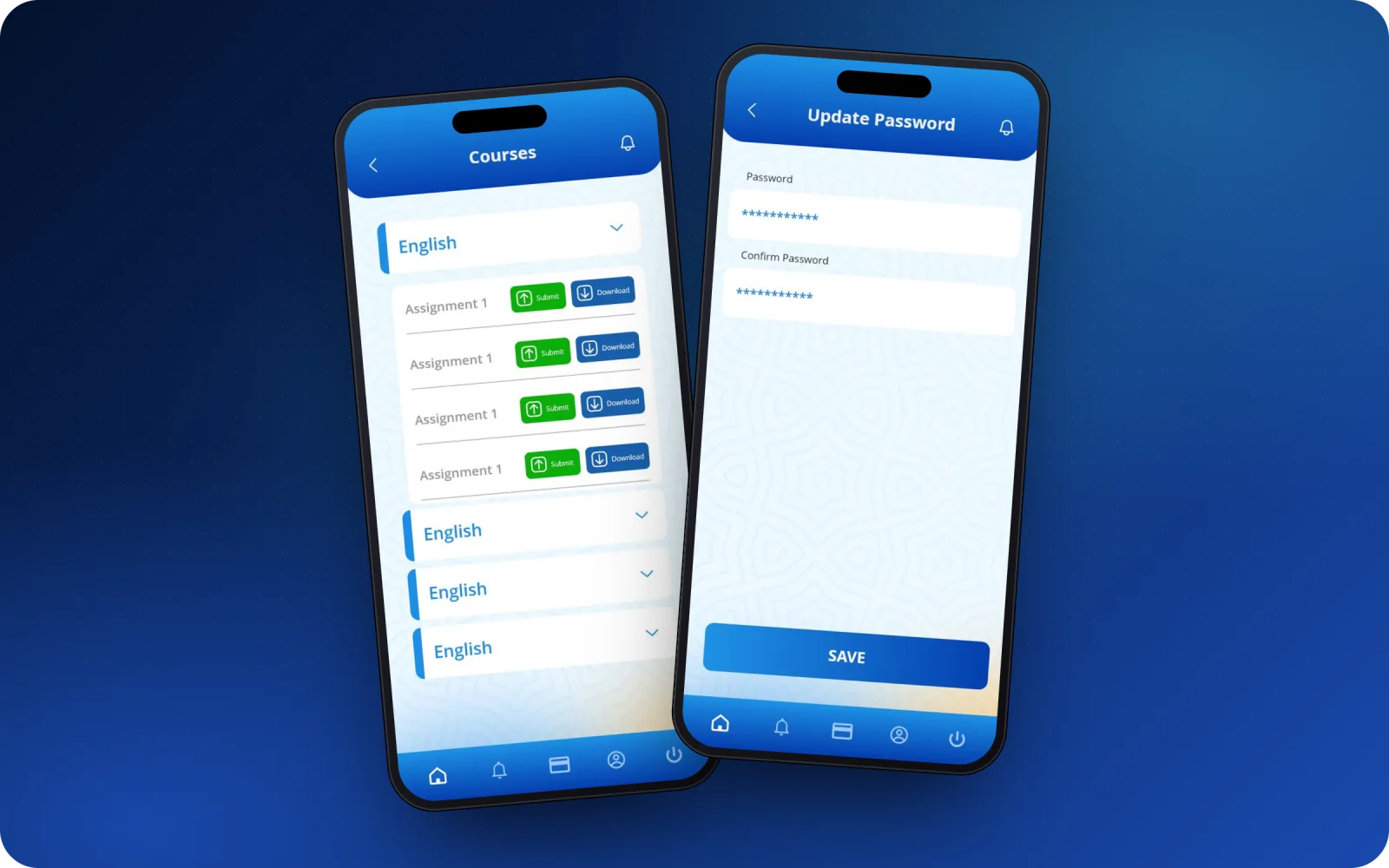 Riphah student app — courses and teachers (dummy data)